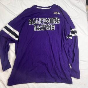 Women's NFL Team Apparel Baltimore Ravens Long Sleeve T-Shirt 2XL Purple L030125